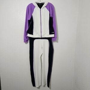 Shock Absorber Women's Purple and White Tracksuit Large Nylon Spandex Blend